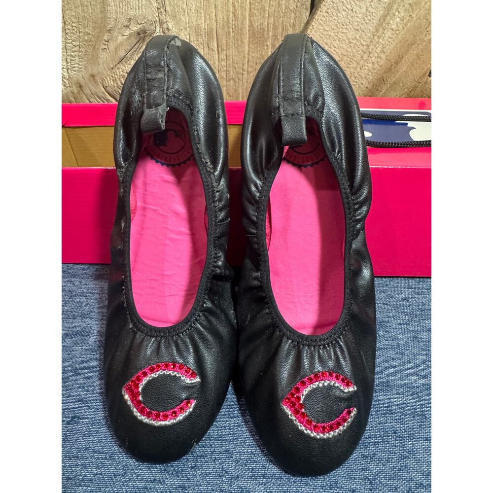MLB Cincinnati Reds Junkie Shoes Women's Size 8 Ballet Flats Cuce Shoes Slip On